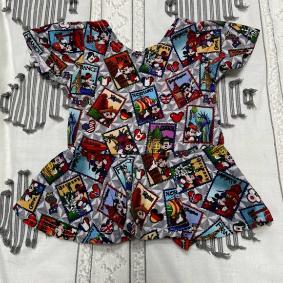 Boutique Disney Epcot Country Flag Dress Skirted Leo - Picture 3 of 4